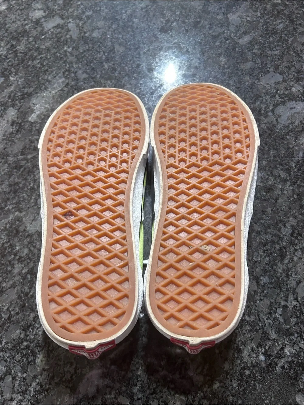 Women’s or men’s Vans Lime and White Checkerboard Low Top Sneakers